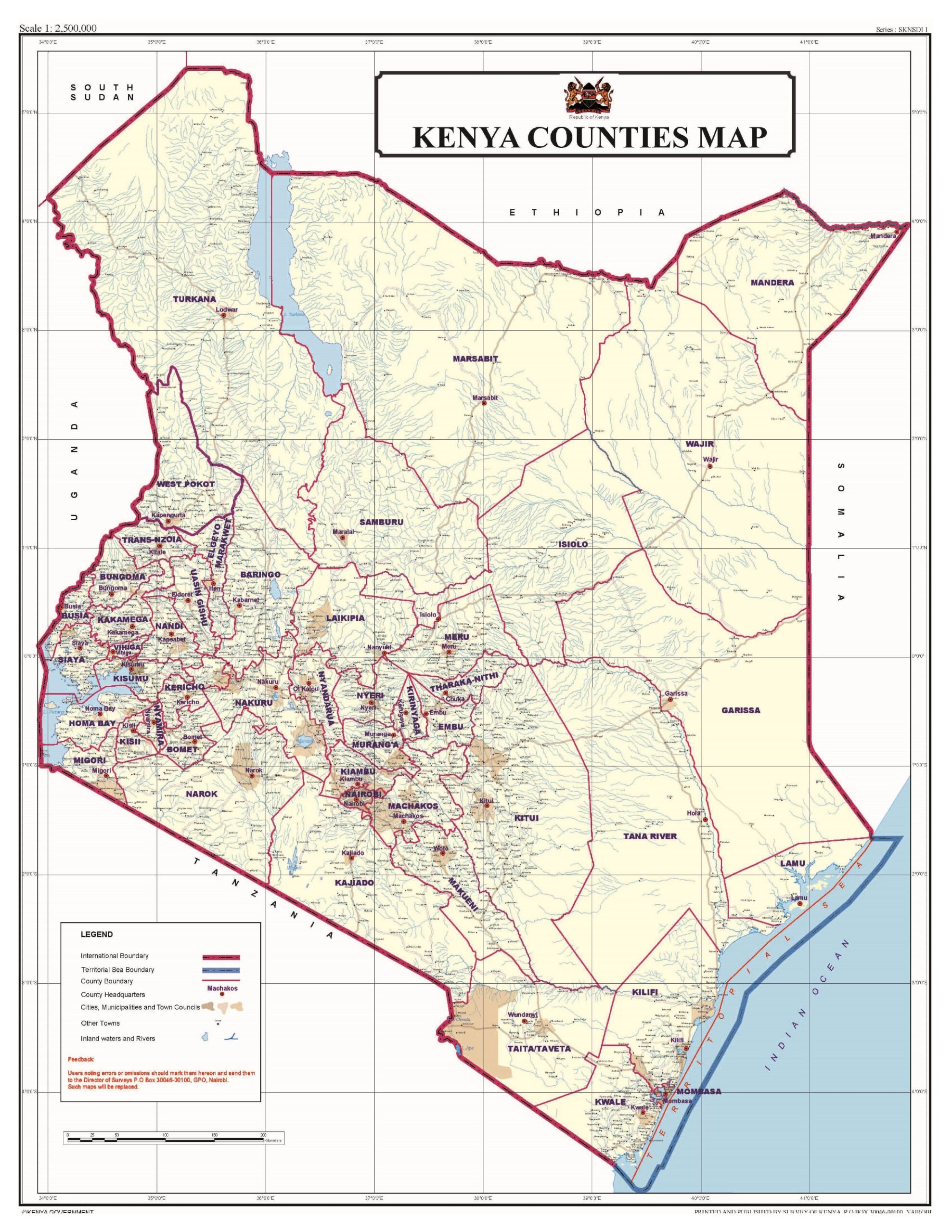 The-Map-of-Kenya